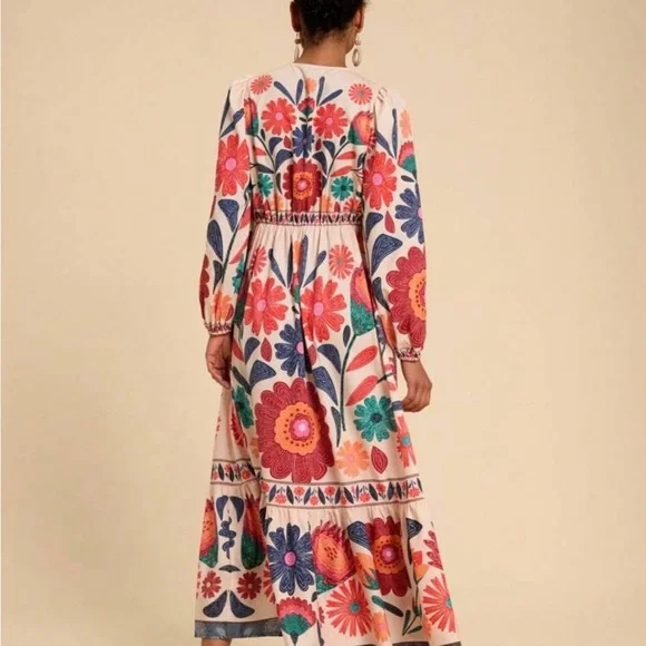 Floral Multicolor Maxi Dress - Picture 2 of 2